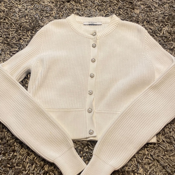 givenchy white pearl cardigan - Picture 1 of 3